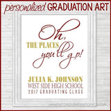 Oh the Places You'll Go {GRAD ART} Personalized Printable-My Computer is My Canvas