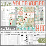 2026 YOUNG WOMEN Presidency Planning Kit {EDITABLE} PRINTABLE