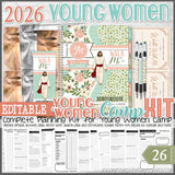 2026 YOUNG WOMEN CAMP Planning Kit {EDITABLE} PRINTABLE