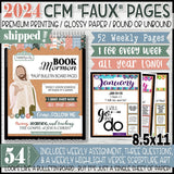 PRINT & SHIP: 2024 CFM "FAUX" WEEKLY Bulletin Board Pages JAN-DEC {Book of Mormon}