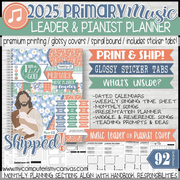 PRINT & SHIP: 2025 Primary Music Leader Planner