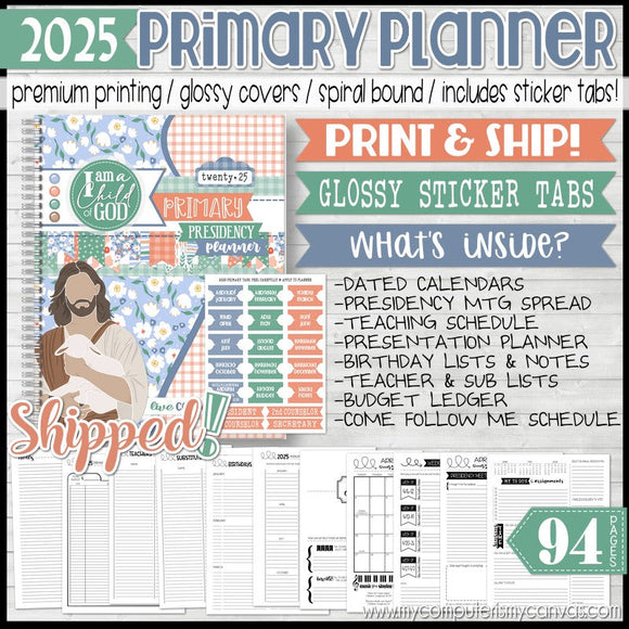 PRINT & SHIP: 2025 Primary PRESIDENCY PLANNER