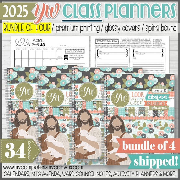 PRINT & SHIP: 2025 YW CLASS Presidency Planner (BUNDLE OF 4)