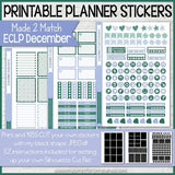 PRINTABLE December Planner Sticker Kit, Made 2 Match Erin Condren Life Planner, ECLP Stickers - Instant Download-My Computer is My Canvas