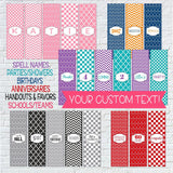 Personalized Nugget Wrappers {CUSTOM - NOT INSTANT DOWNLOAD} PRINTABLE-My Computer is My Canvas