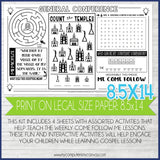 Placemat Activity Sheets {GENERAL CONFERENCE} PRINTABLE