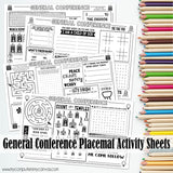 Placemat Activity Sheets {GENERAL CONFERENCE} PRINTABLE