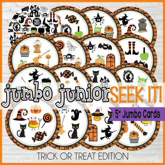 SEEK IT! Jumbo Junior {Trick or Treat} PRINTABLE Match Game (5