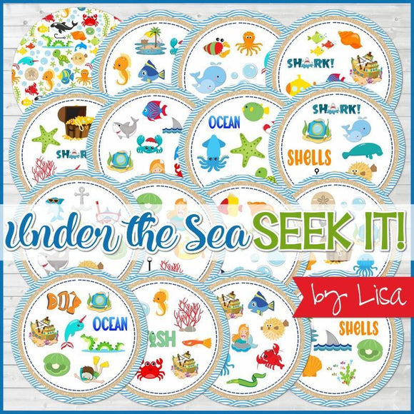 SEEK IT! {Under the Sea} PRINTABLE Matching Game