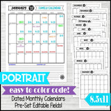 SPECIAL CHECKOUT OFFER: EDITABLE 2023 Monthly Calendars {PORTRAIT & LANDSCAPE} 8.5x11 PRINTABLE