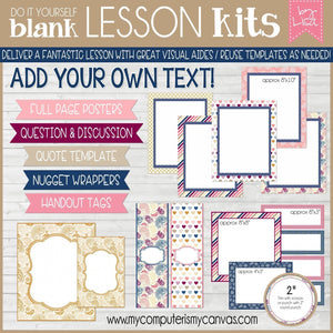 DIY Sunday Lesson Kit #8 {Blank Editable Template} PRINTABLE-My Computer is My Canvas