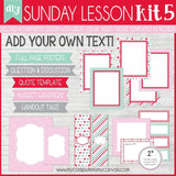 DIY Sunday Lesson Kit BUNDLE B (Kits 4, 5 & 6} PRINTABLE-My Computer is My Canvas