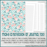TEAL PETALS Color Pack {Alternate Covers/Accessories for Planners/Journals} PRINTABLE