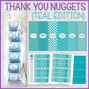 Thank You Nugget {TEAL Edition} PRINTABLE-My Computer is My Canvas