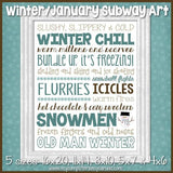 Winter or January Subway Art PRINTABLE-My Computer is My Canvas