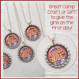 YW Camp Certification Level Bottle Cap PRINTABLE-My Computer is My Canvas